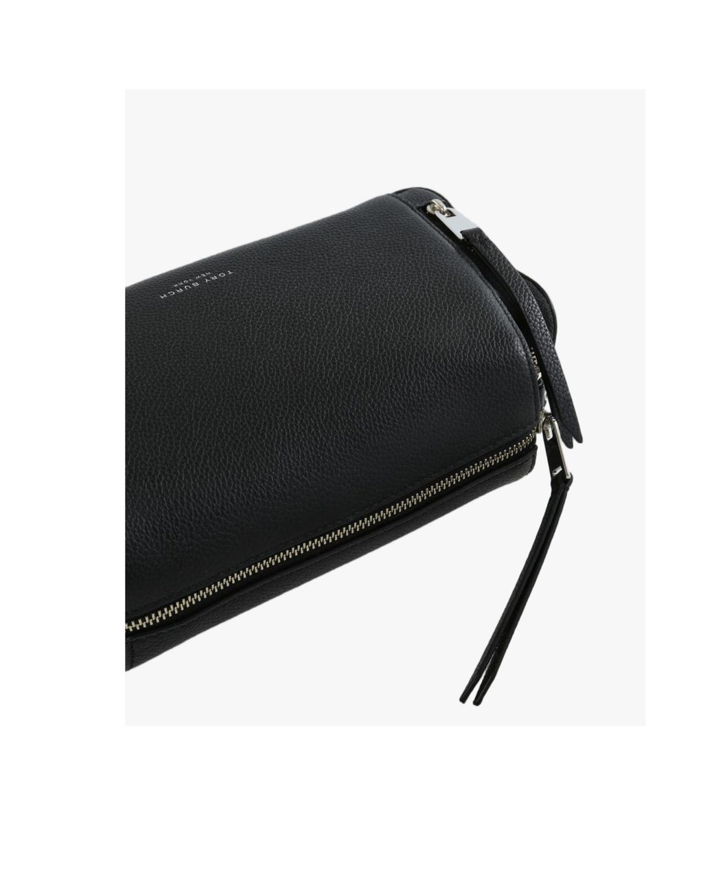 Tory Burch Black Mini Perry Voyager Grained-Leather Cross Body Bag