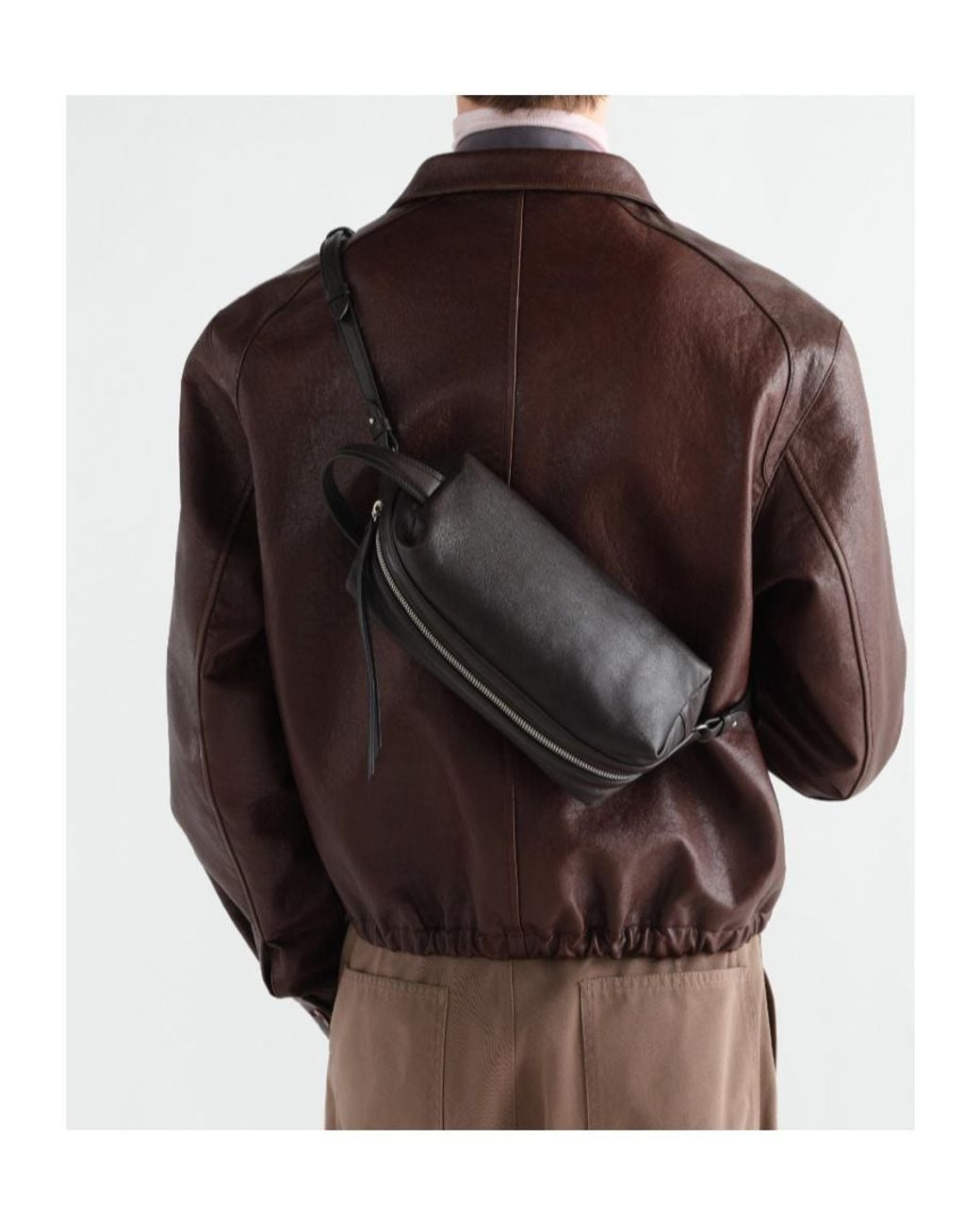 Lemaire Black Small Zip-Up Care Bag