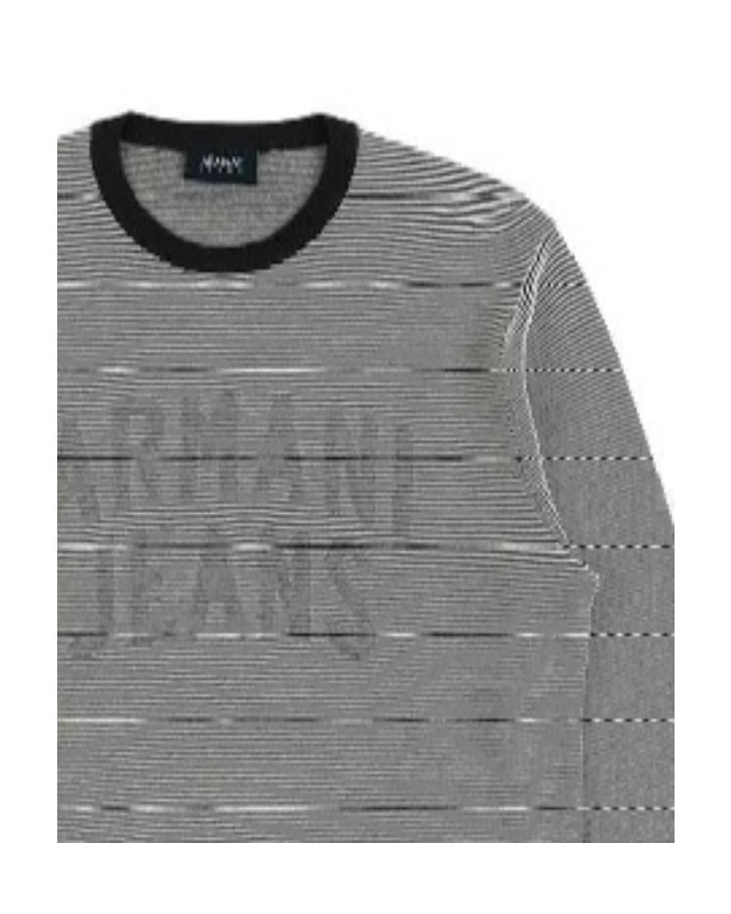 Armani Jeans Gray Logo Sweater for men