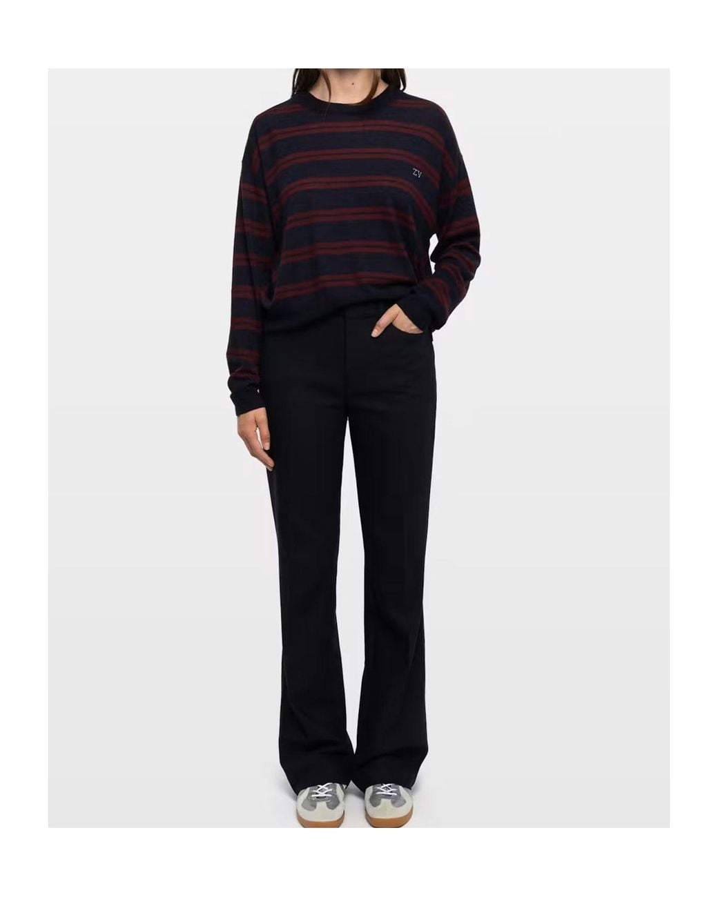 Zadig & Voltaire Black Casual Trousers With Belt Loops