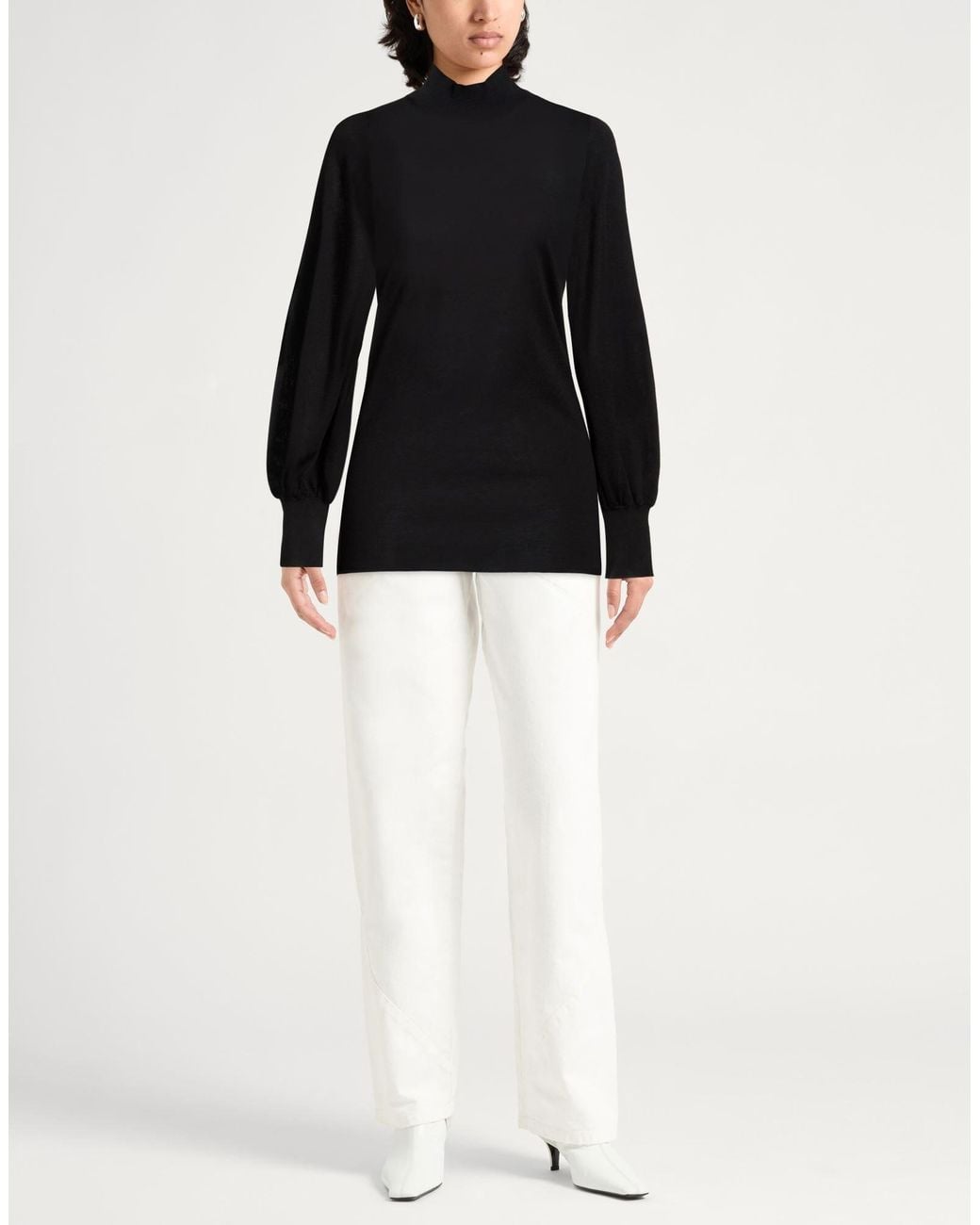 Sportmax Black Solid-Colored Knit Top