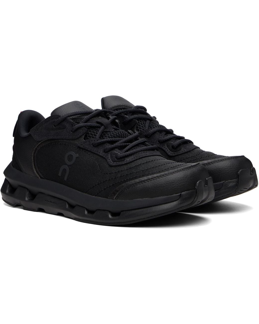 On Shoes Black Cloudzone Moon Lace-Up Sneakers for men