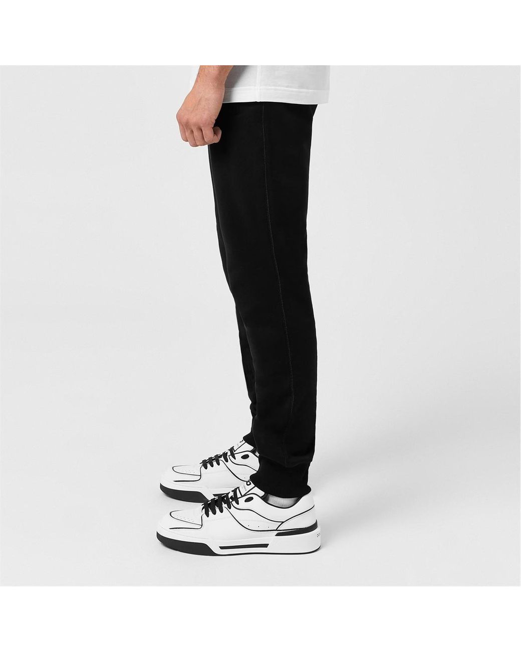 Dolce & Gabbana Black Logo Plate Track Pants for men