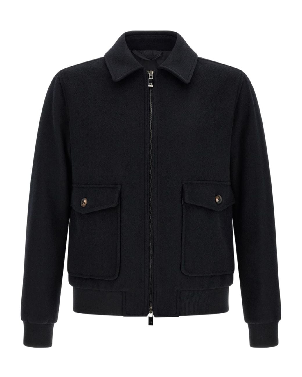 Pal Zileri Blue Patch-Pocket Bomber Jacket for men