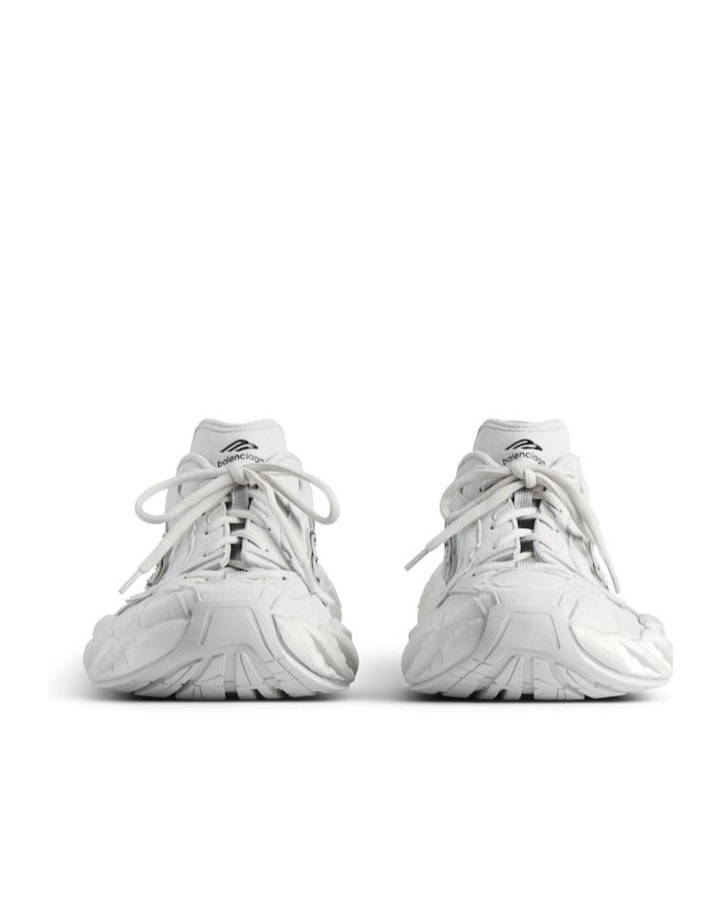 Balenciaga White Monday Lace-Up Sneakers