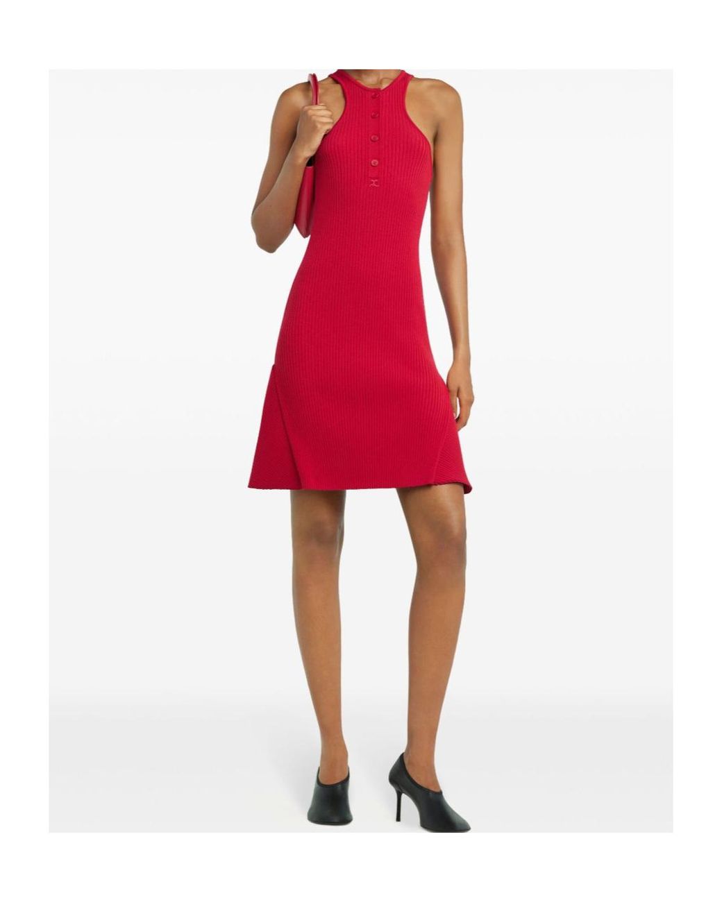 Courreges Red Courrèges Scuba Racerback Mini Dress
