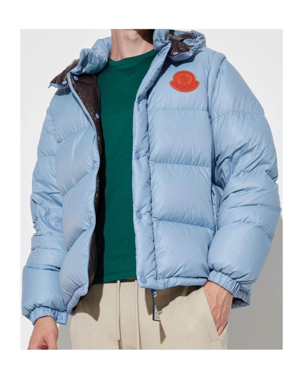 Moncler Blue Down Jackets for men