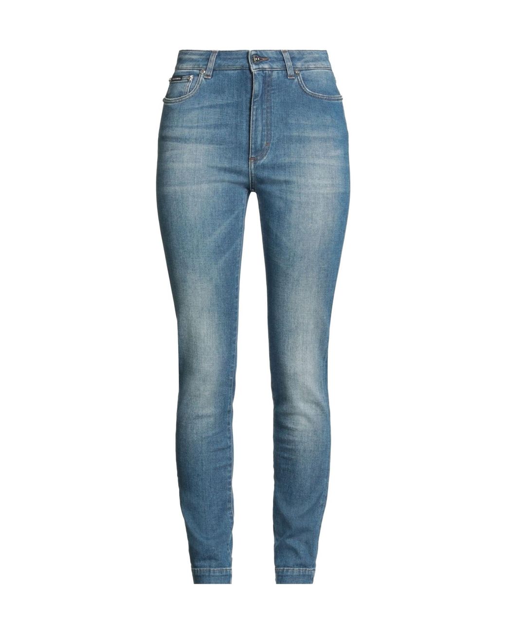 Dolce & Gabbana Blue Solid Skinny Jeans