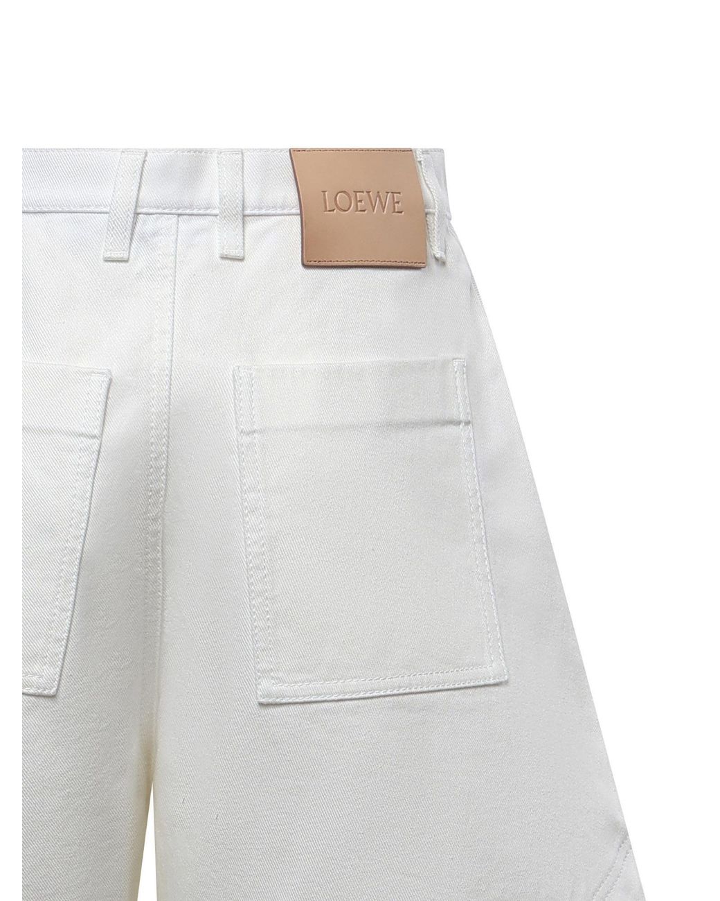Loewe White Paulas Ibiza Denim Shorts