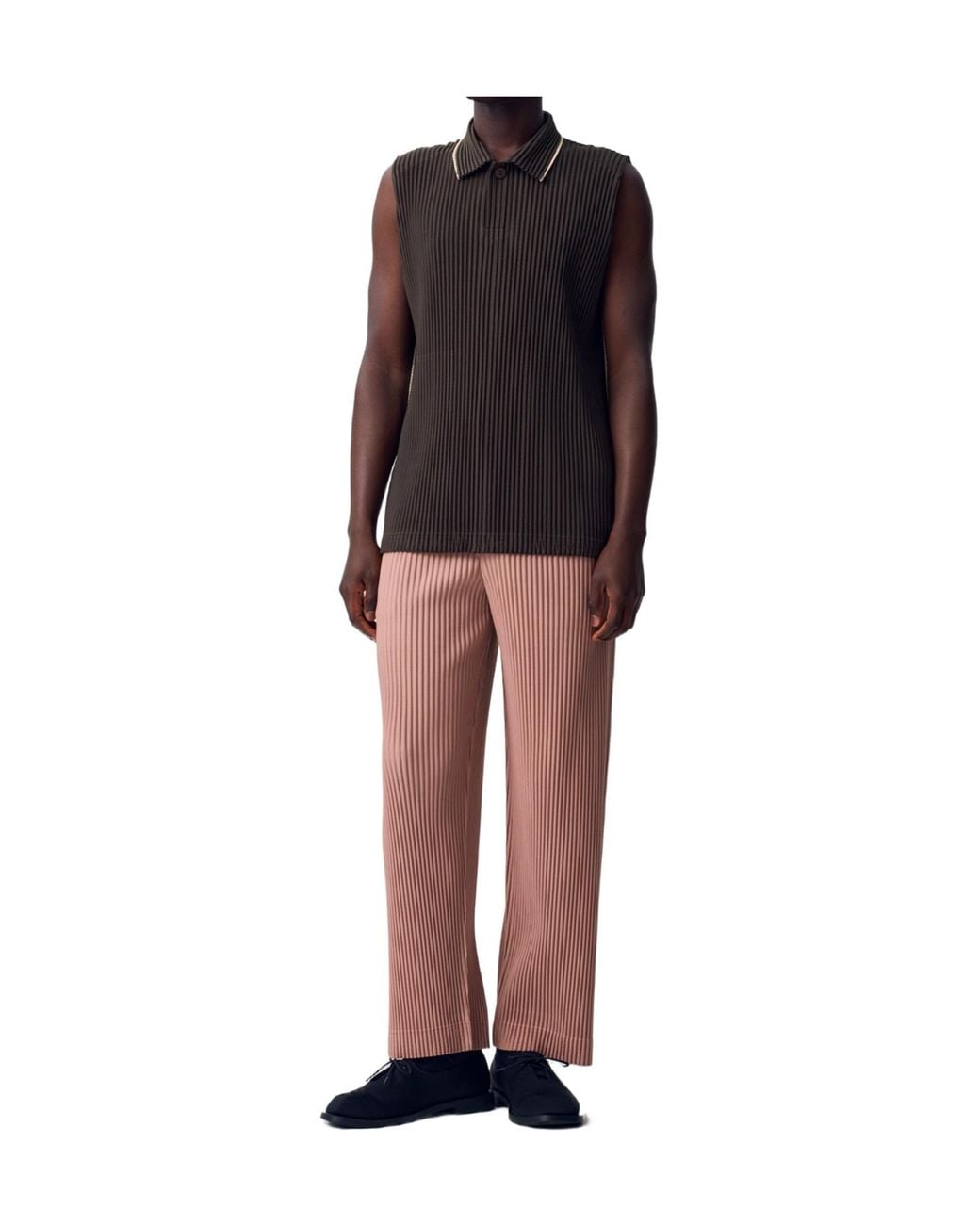Homme Plissé Issey Miyake Black Homme Plissé Issey Miyake Pleated Sleeveless Shirt for men
