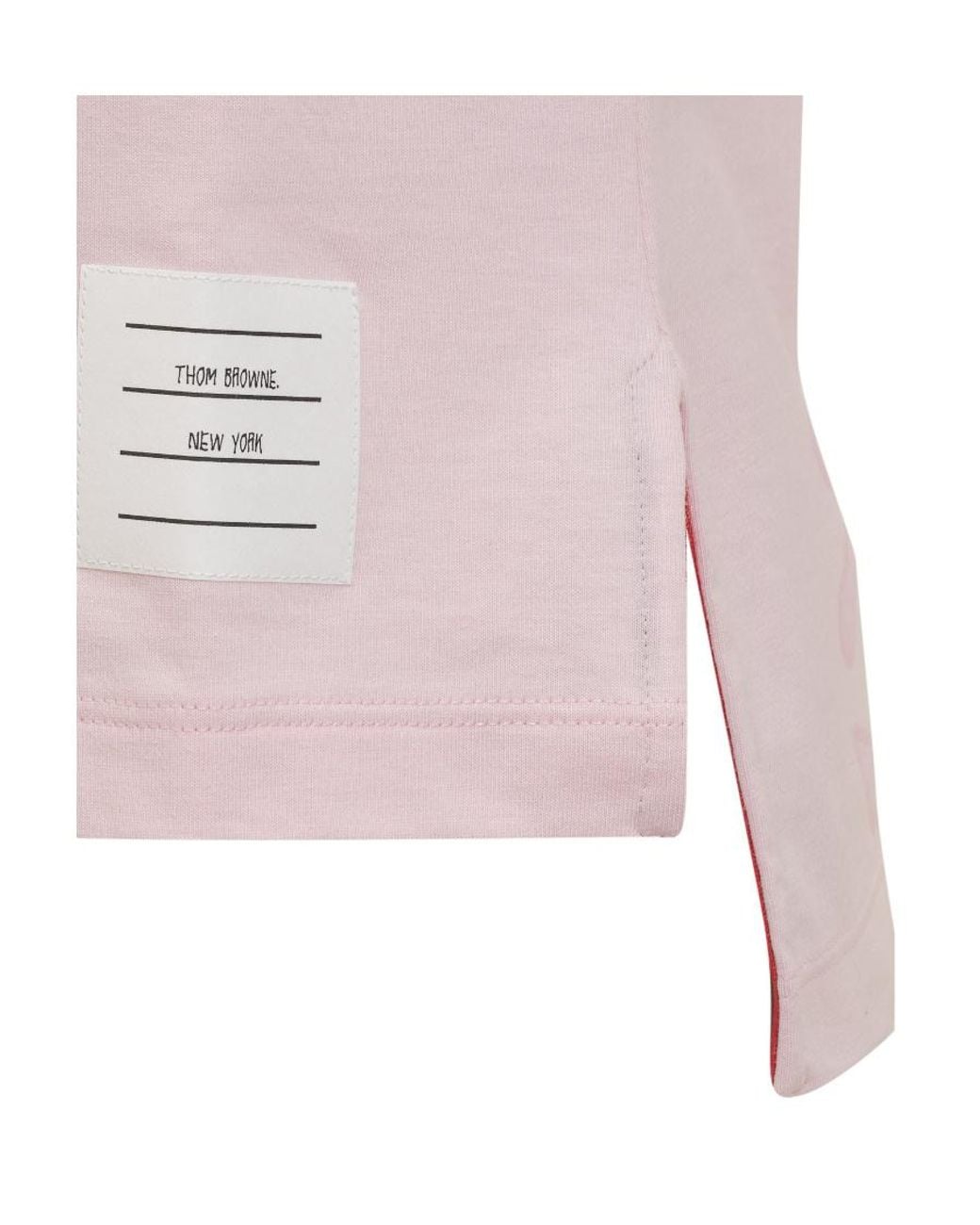 Thom Browne Pink Anchor Printed Crewneck T-Shirt