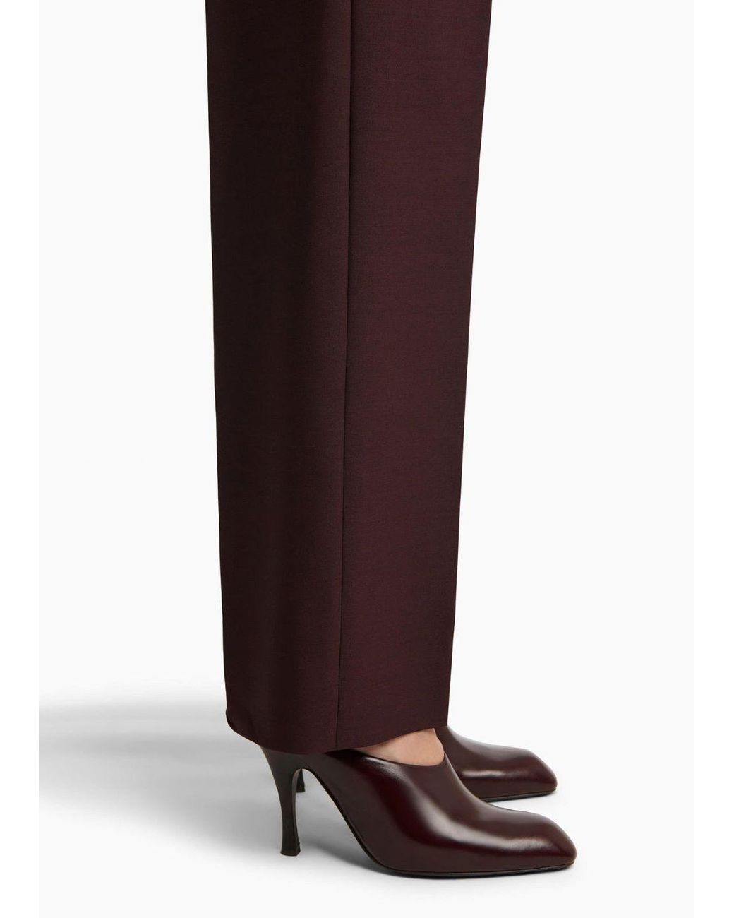 Khaite Purple Callen Pleated-Front Trousers