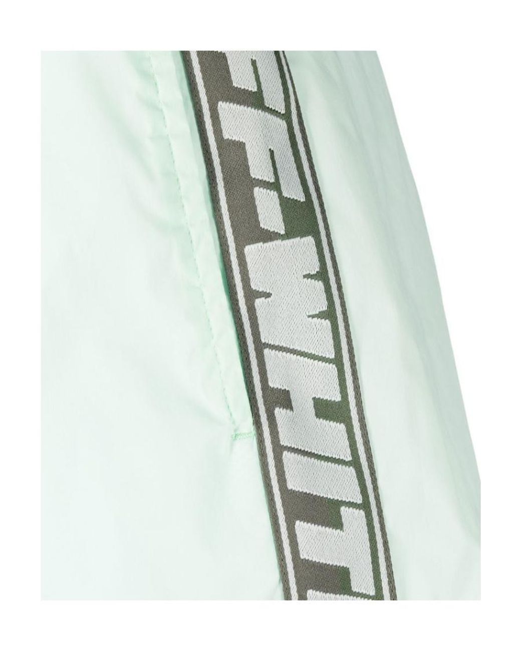 Off-White c/o Virgil Abloh Blue Logo-Tape Swim Shorts for men
