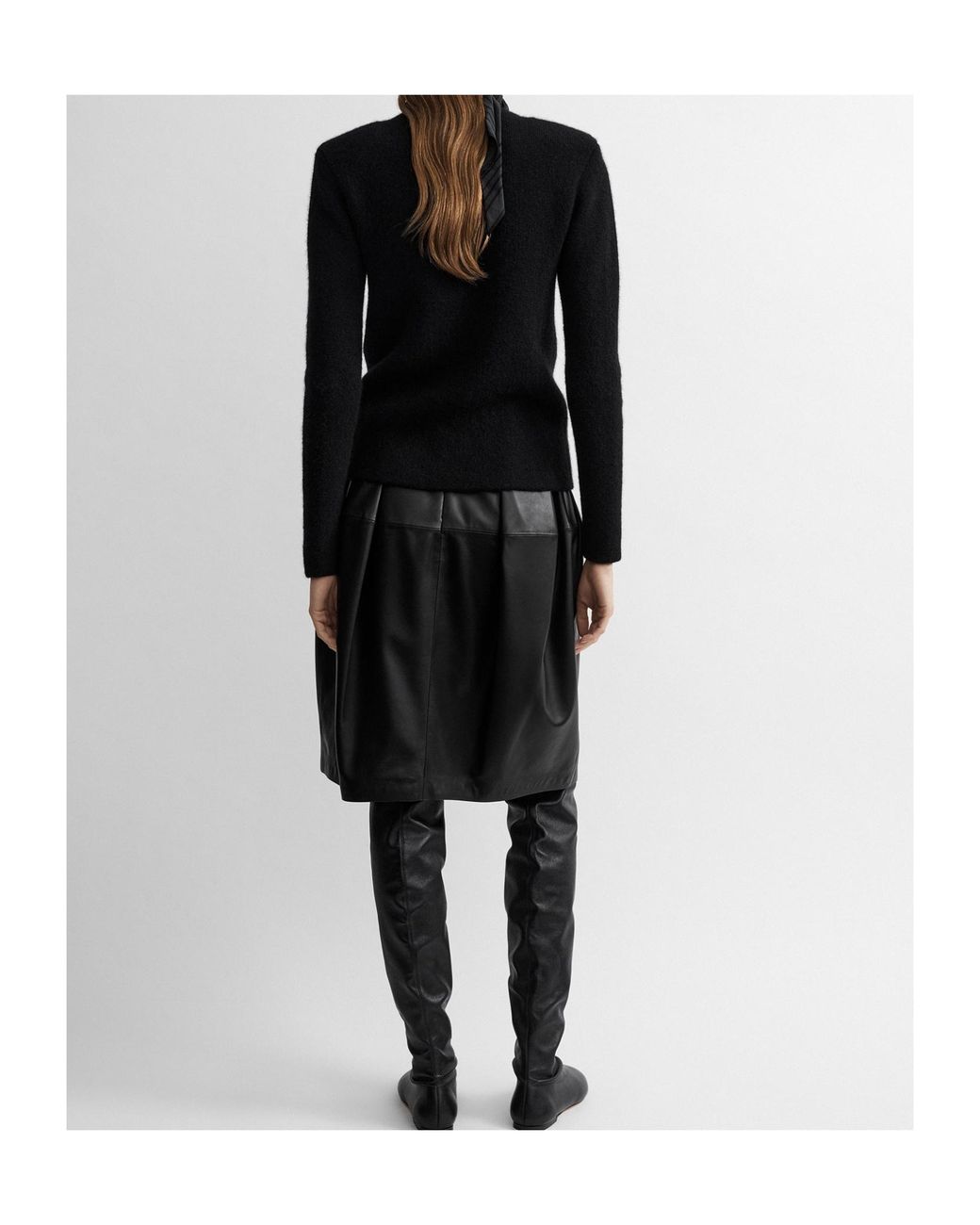 Totême Black Totême Structured Crew Knit Jumper