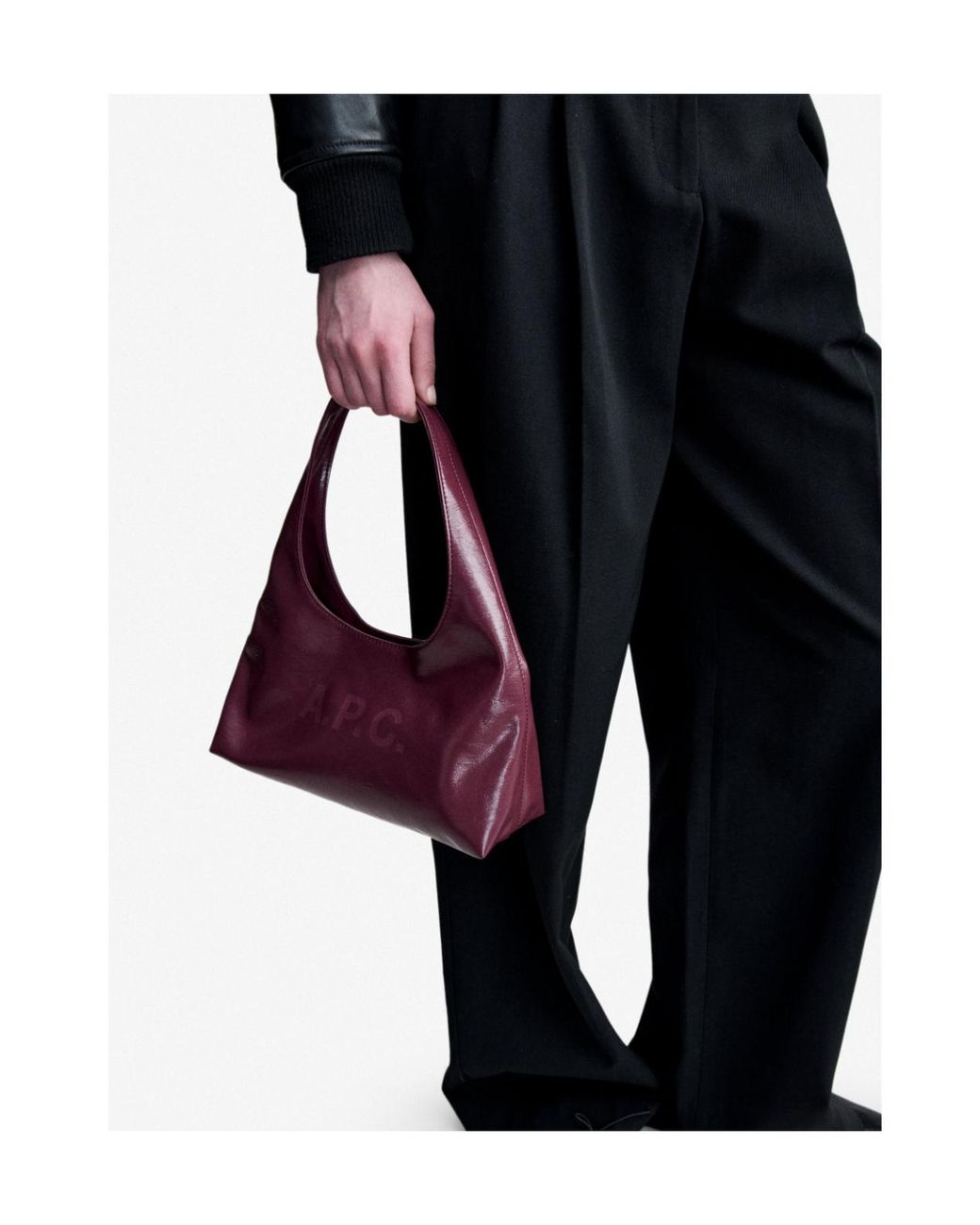A.P.C. Purple Baby Ninon Logo Shoulder Bag