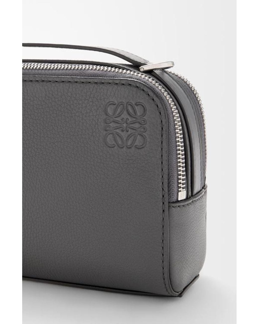 Loewe Gray Logo Embossed Mini Camera Bag for men