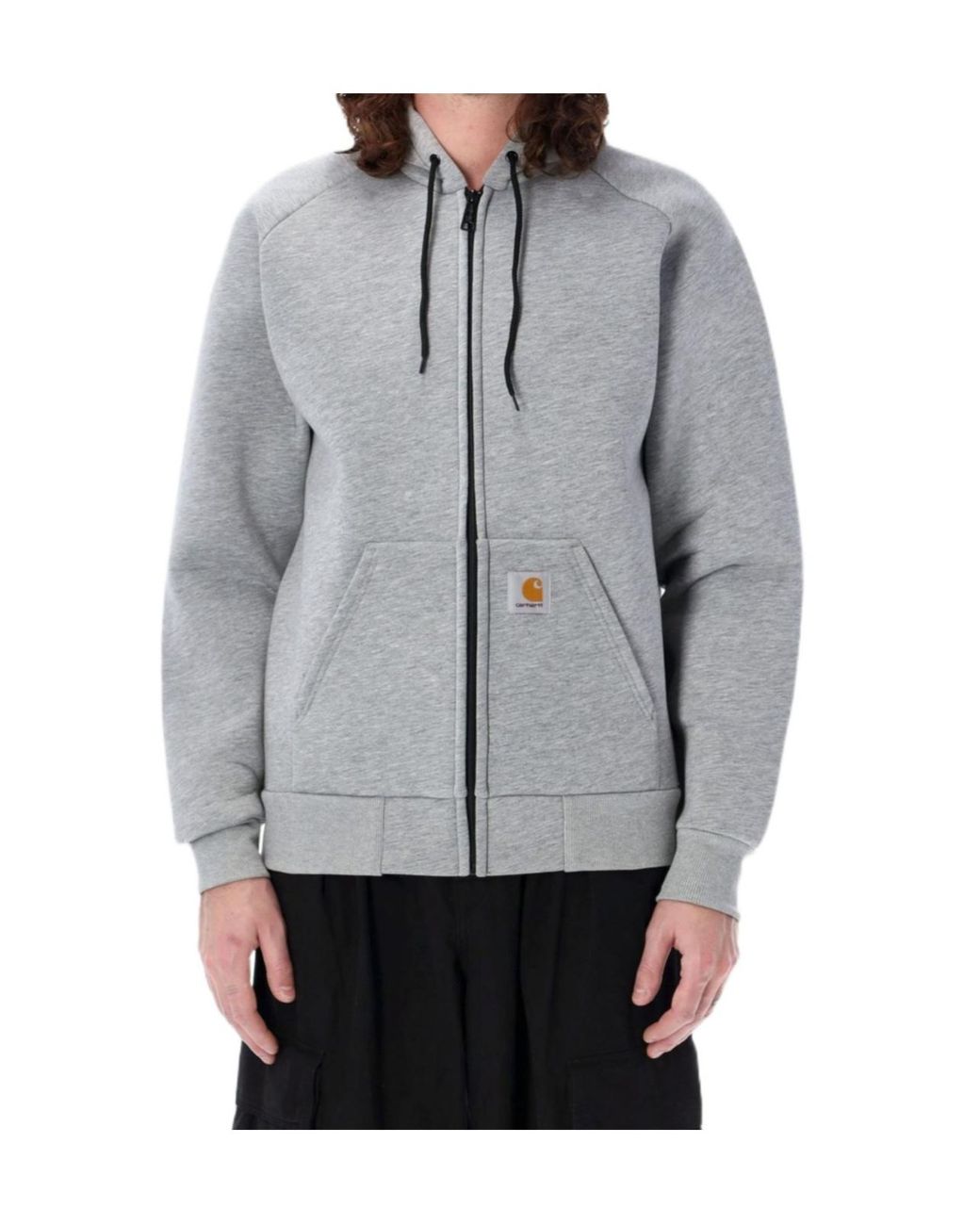 Carhartt Gray Car-Lux Zipped Hoodie for men