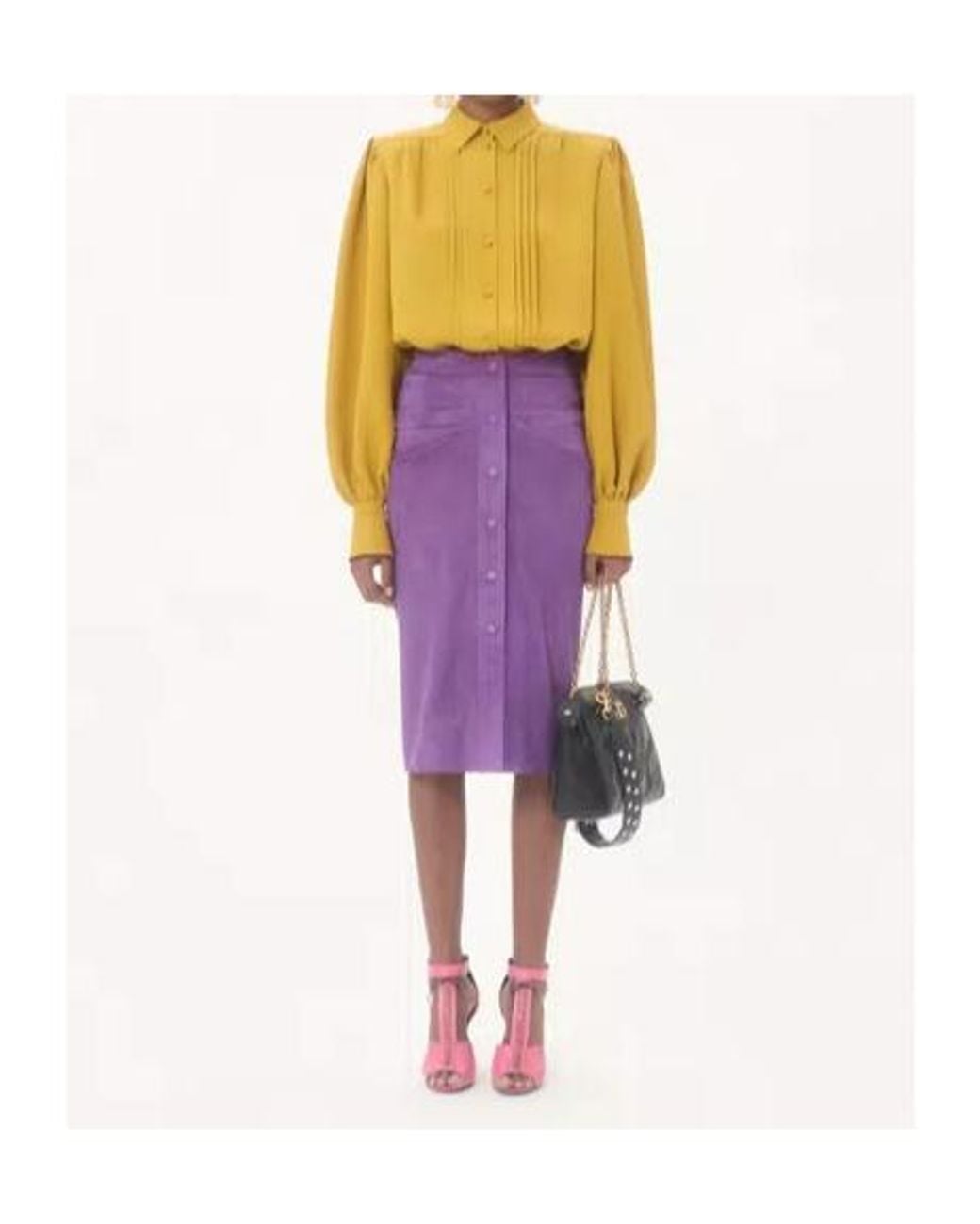 Valentino Yellow Cady Couture Button-Up Shirt