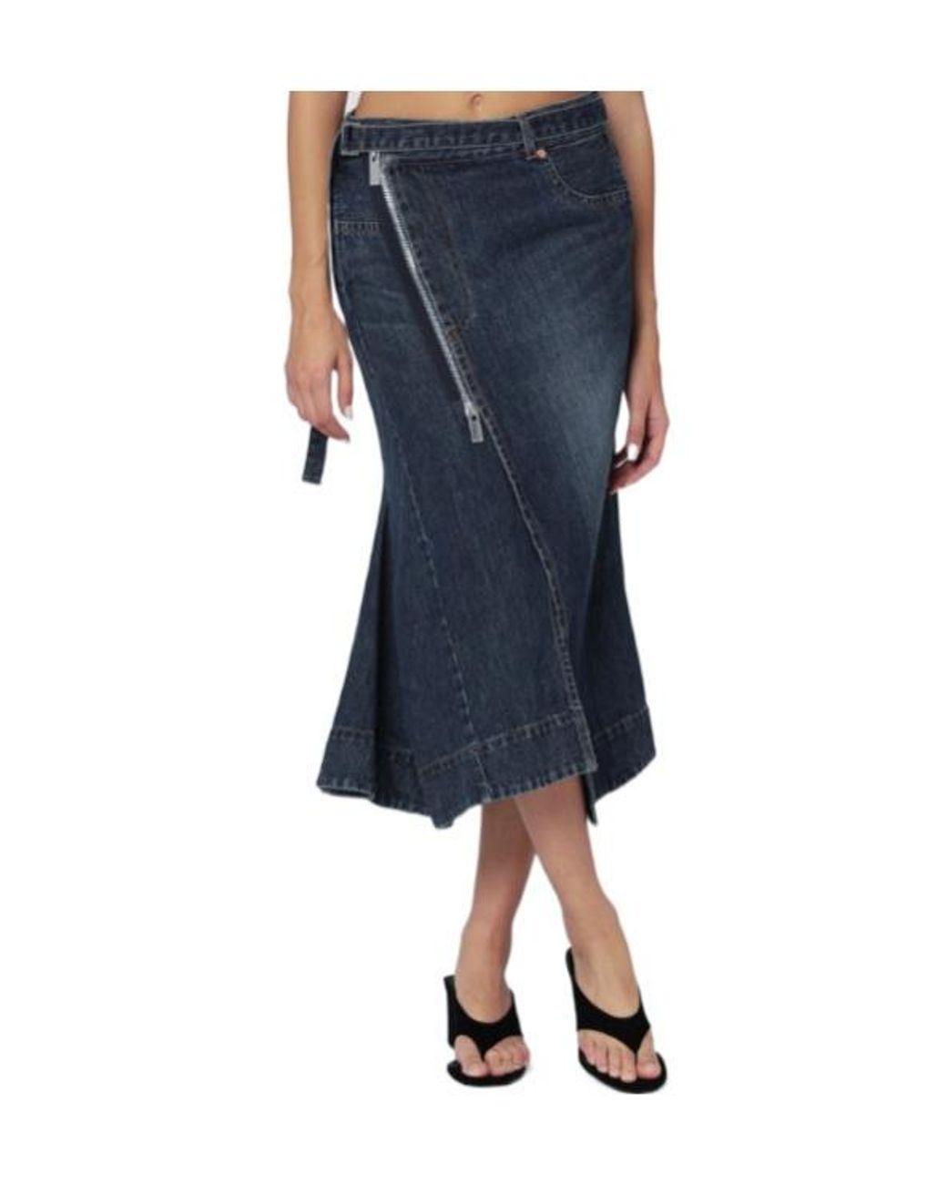 Sacai Blue Denim Skirt