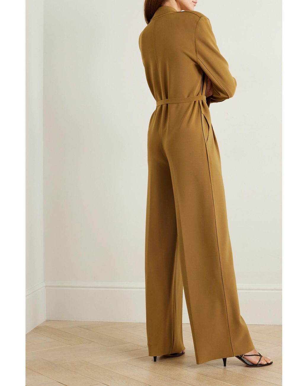 Norma Kamali Metallic Stretch Fabric Jumpsuit