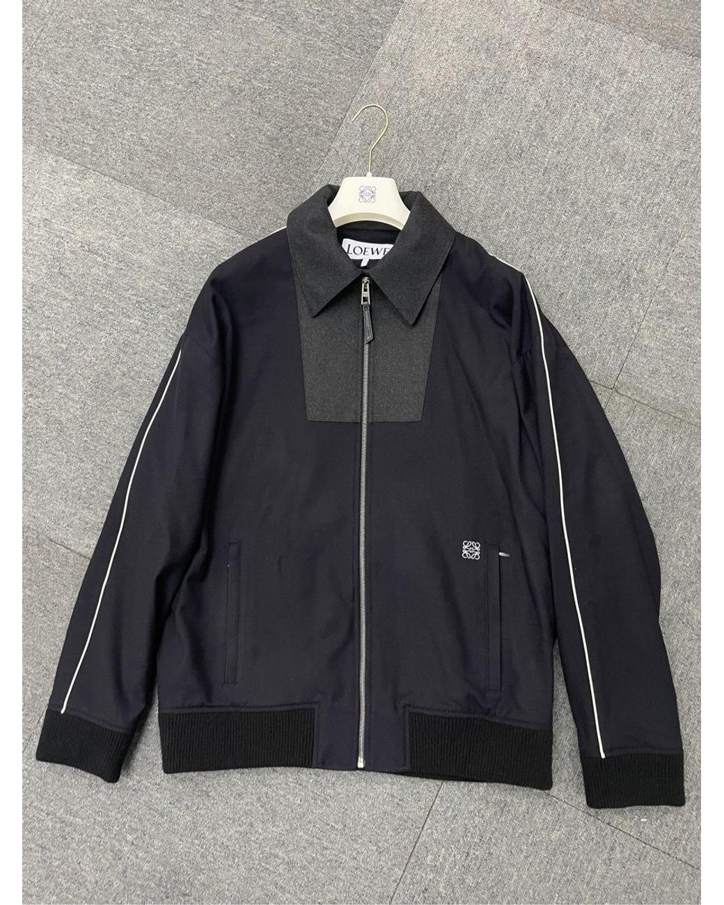 Loewe Blue Wool-Blend Track Jacket for men