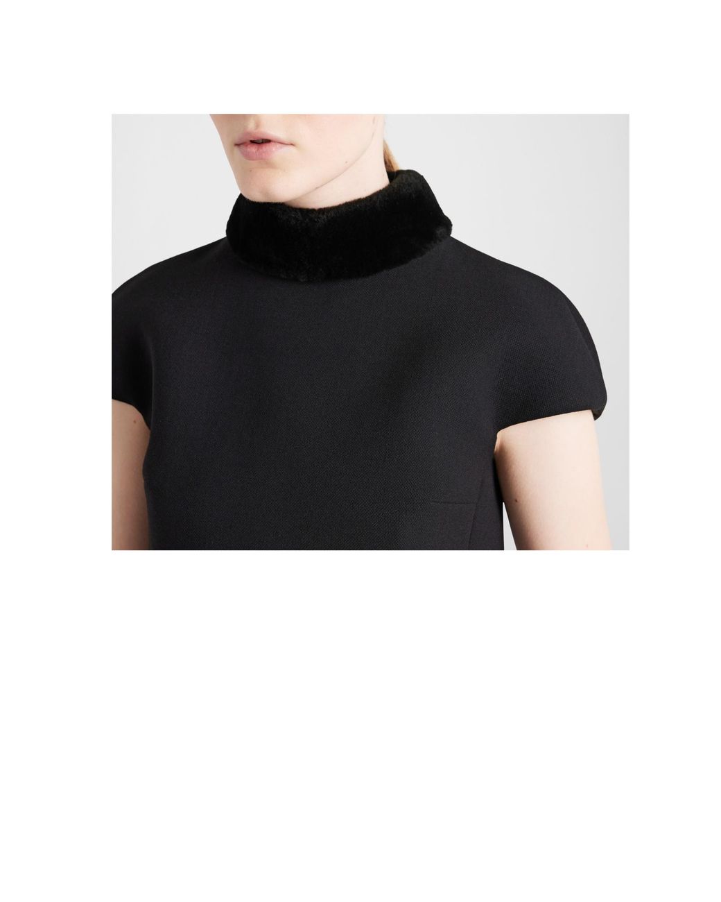 Prada Black Back-Zip Short-Sleeved Top
