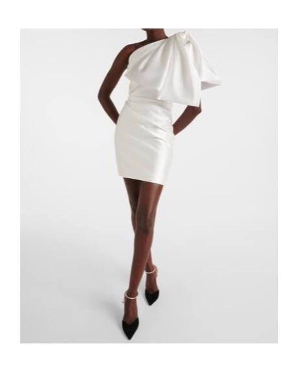 Solace London White Marcela Satin Minidress