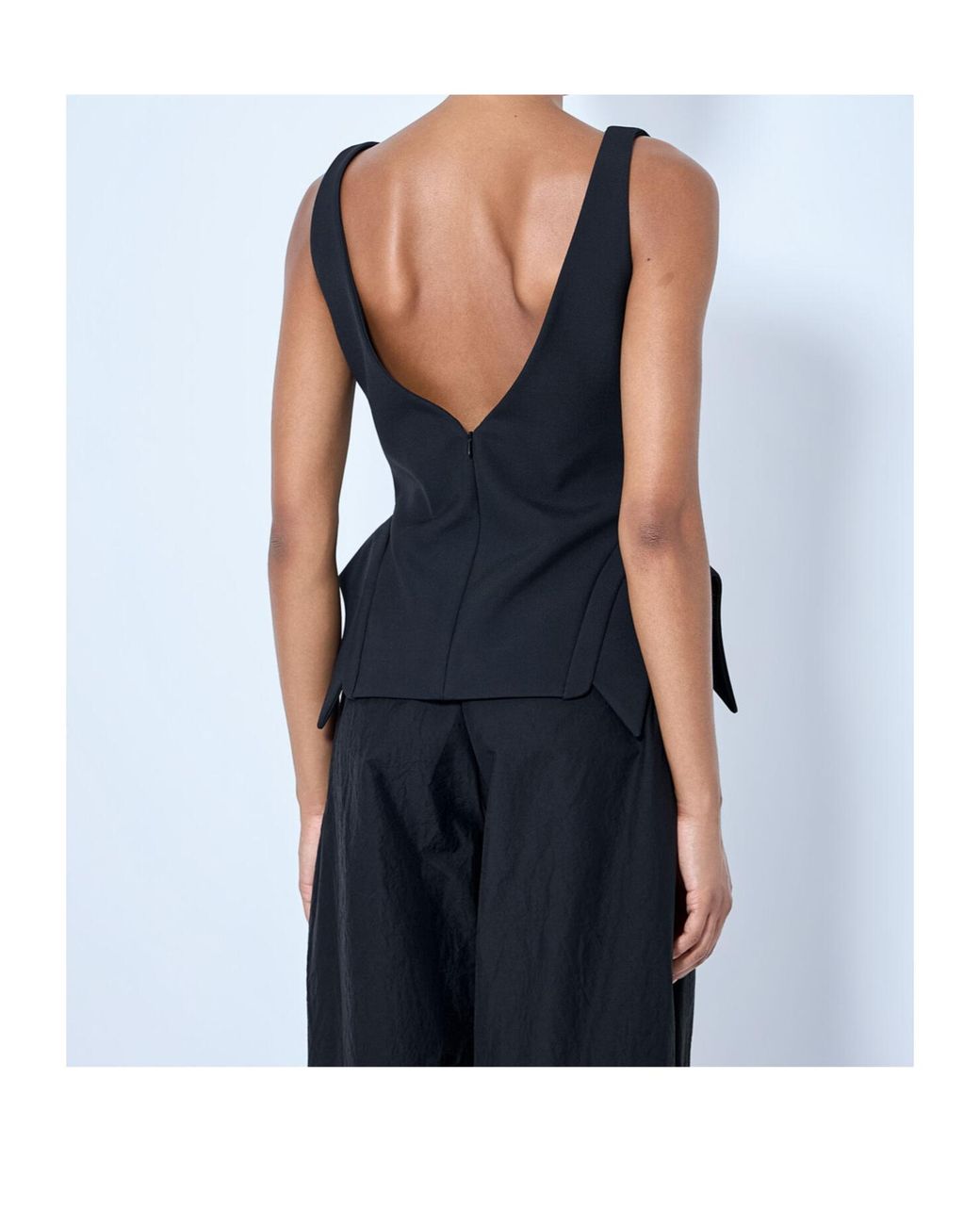 Rohe Blue Deconstructed Collar Top