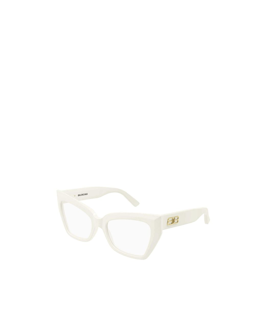 Balenciaga White Eyewear Cat Eye Frame Glasses