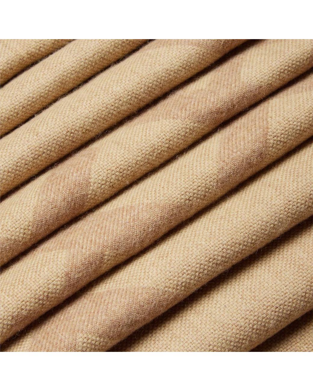 Fendi Natural Ff Jacquard Fringed-Edge Scarf for men