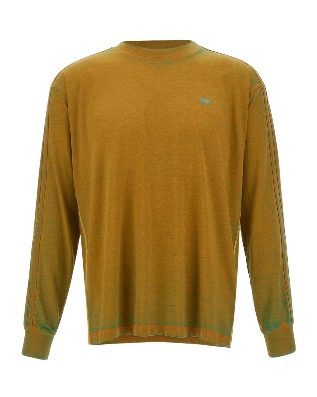 DIESEL Green Anyway Logo Crewneck Sweater for men