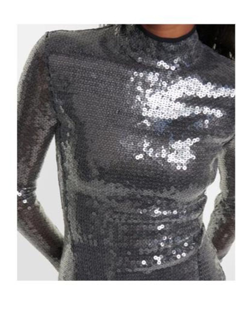 David Koma Multicolor Sequined Mockneck Gown