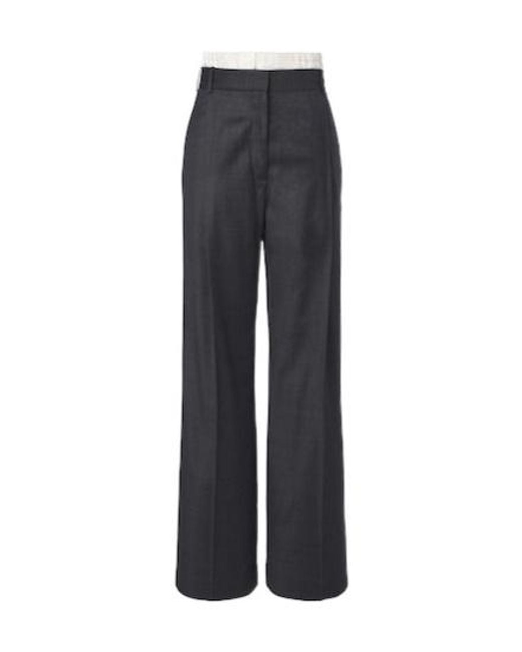 Rohe Blue Virgin Wool Wide-Leg Pants