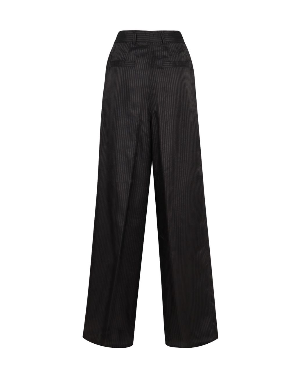 Dries Van Noten Purple Striped Wide-Leg Trousers