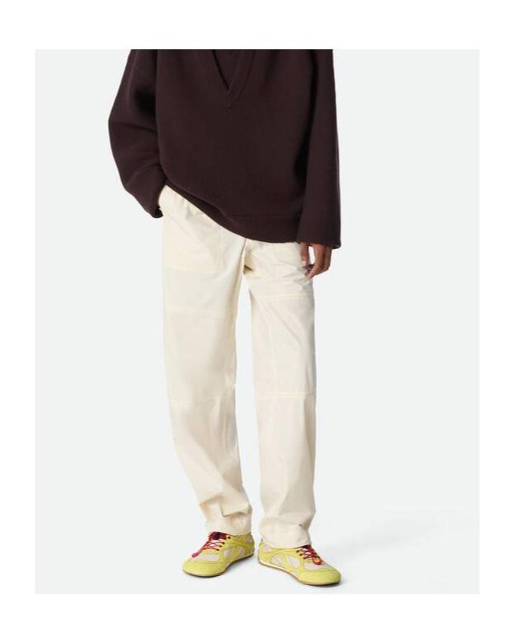 Bottega Veneta Yellow Suede-Trim Sneakers for men