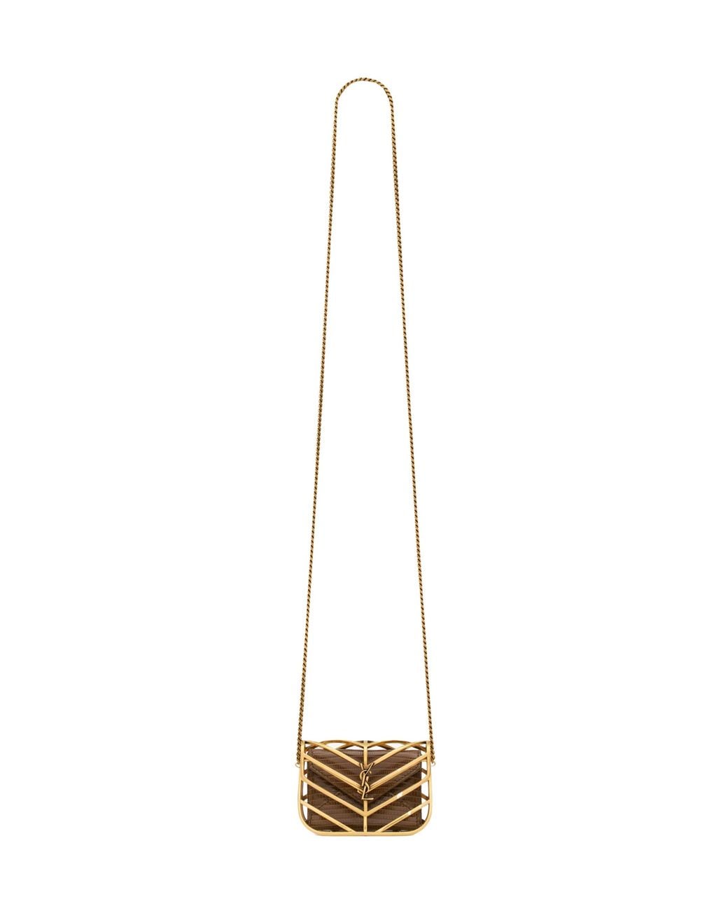 Saint Laurent Metallic Loulou Micro Minaudiere