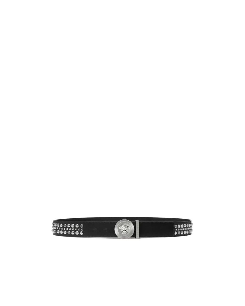 Versace White Medusa Biggie Embellished Belt for men