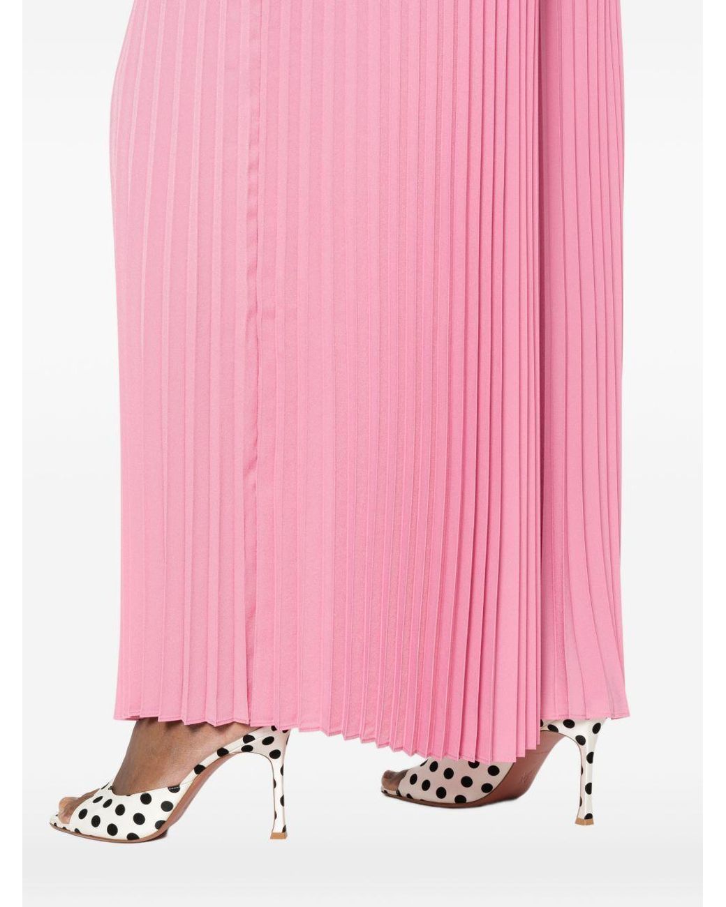 Twinset Pink Pleated Flared Pants