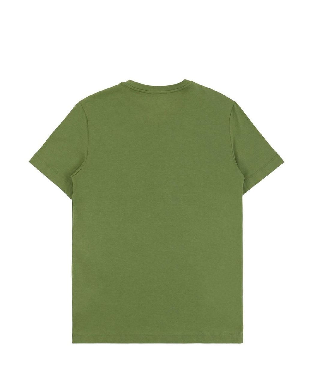 EA7 Green Logo T-Shirt With Round Neck for men