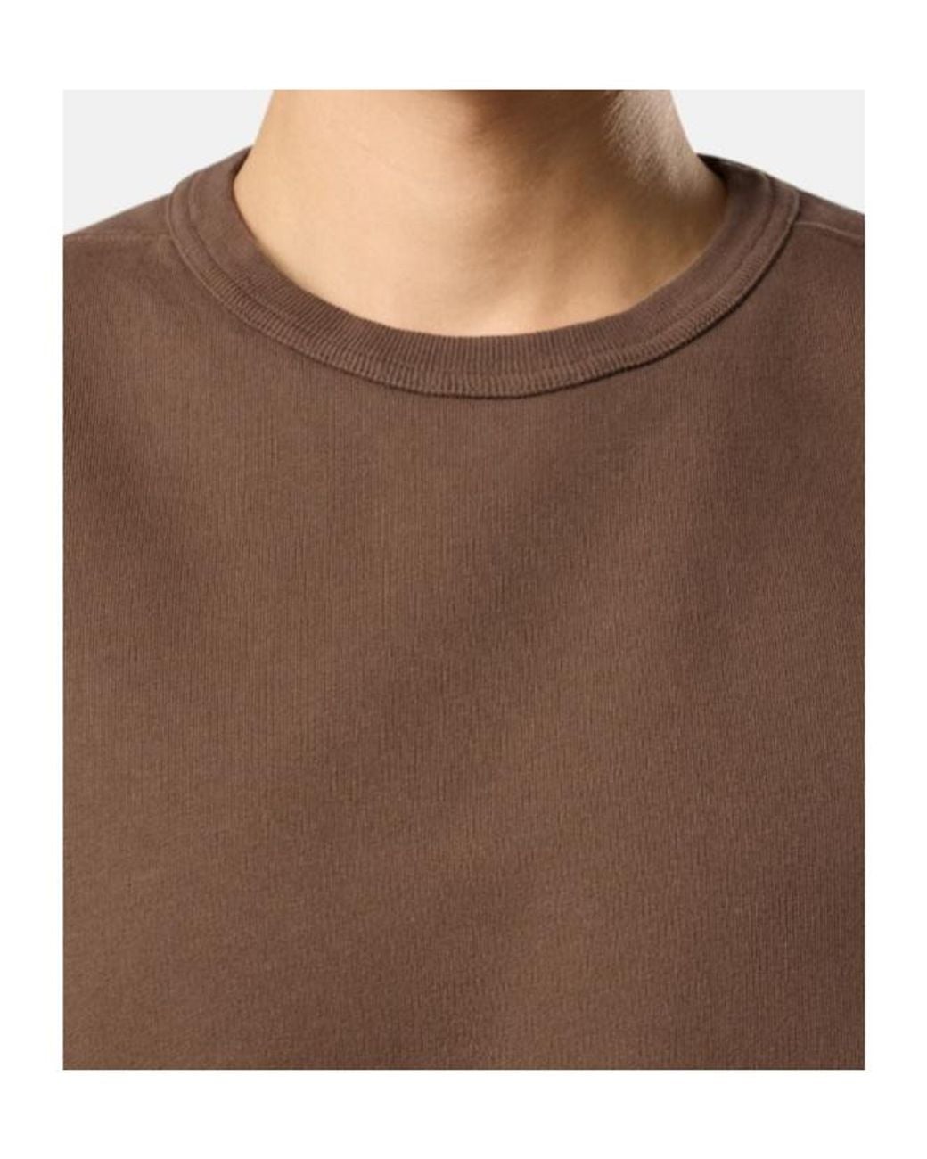 Stone Island Brown Logo Patch Crewneck Sweatshirt for men