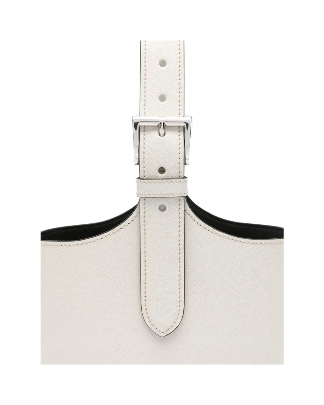 Prada White Patterned Handbag