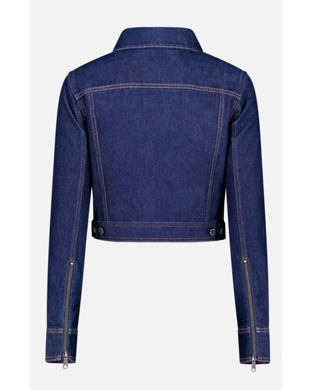 Veronica Beard Blue Patty Fitted Long Sleeve Denim Jacket