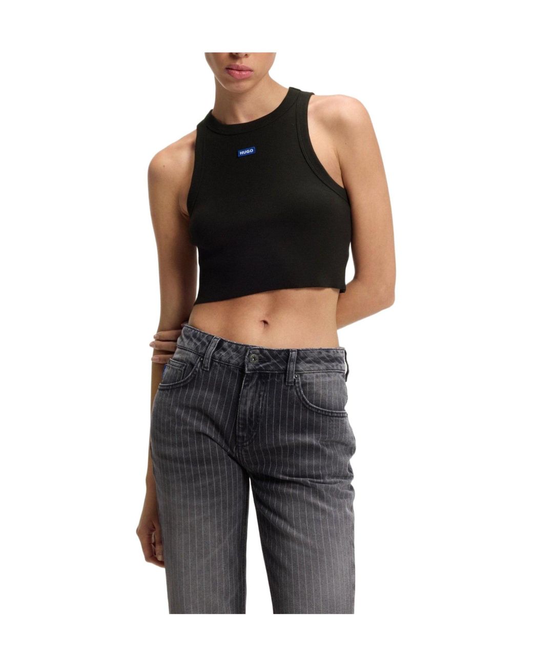 Boss Black Solid Color Tank Top
