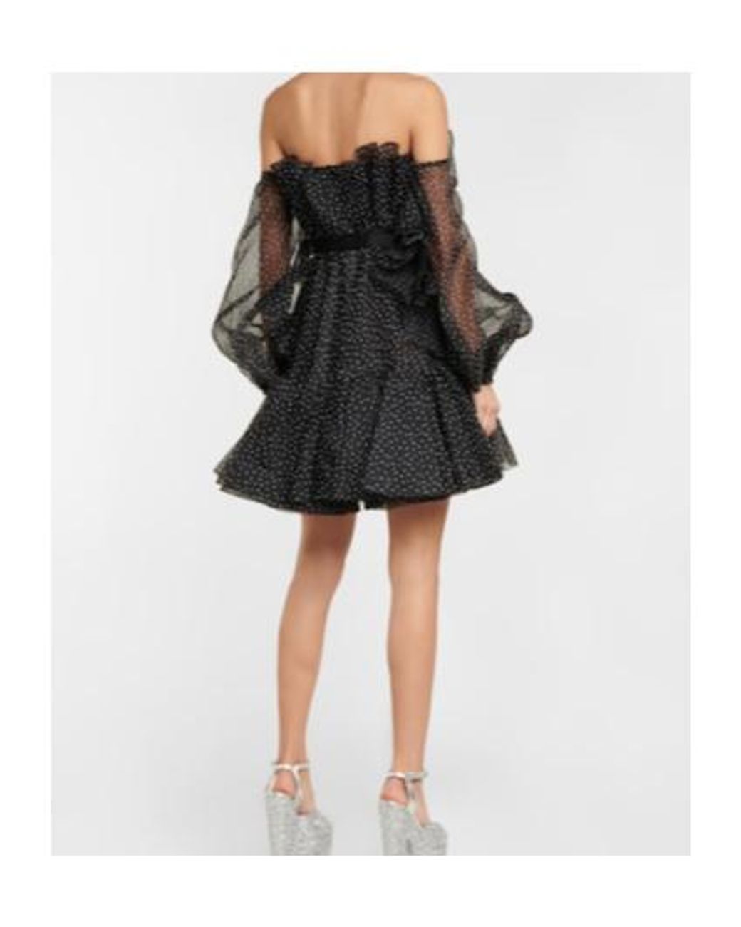 Giambattista Valli Black Polka-Dot Strapless Silk Mini Dress