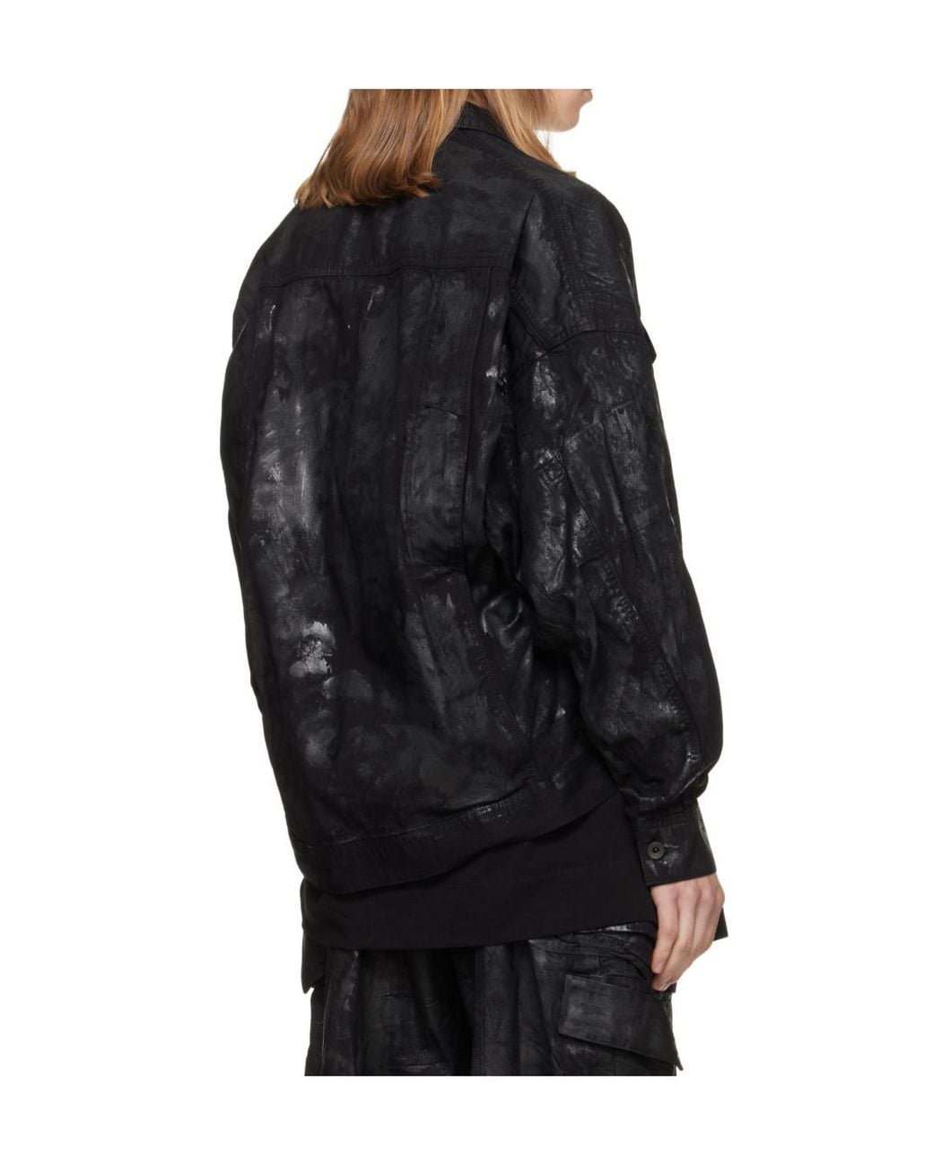 Julius Black Coated Dk Denim Jacket for men