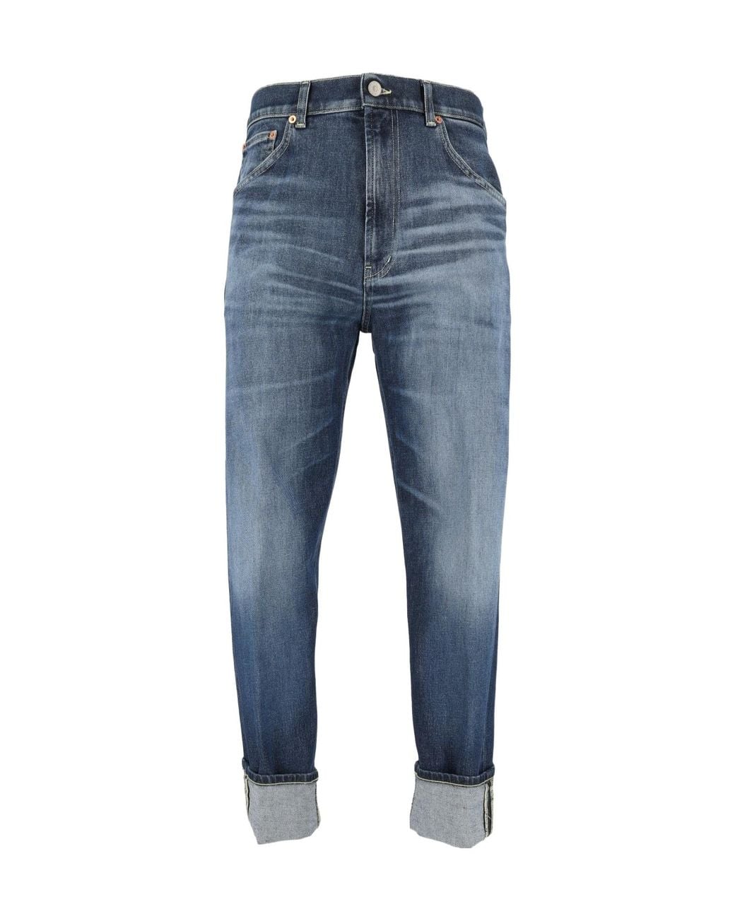 Dondup Blue Paco Faded-Effect Jeans for men
