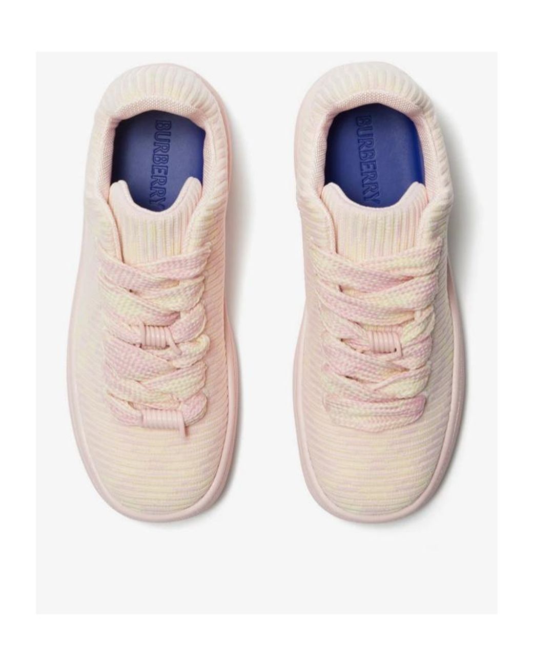 Burberry Pink Box Checked Low-Top Sneakers