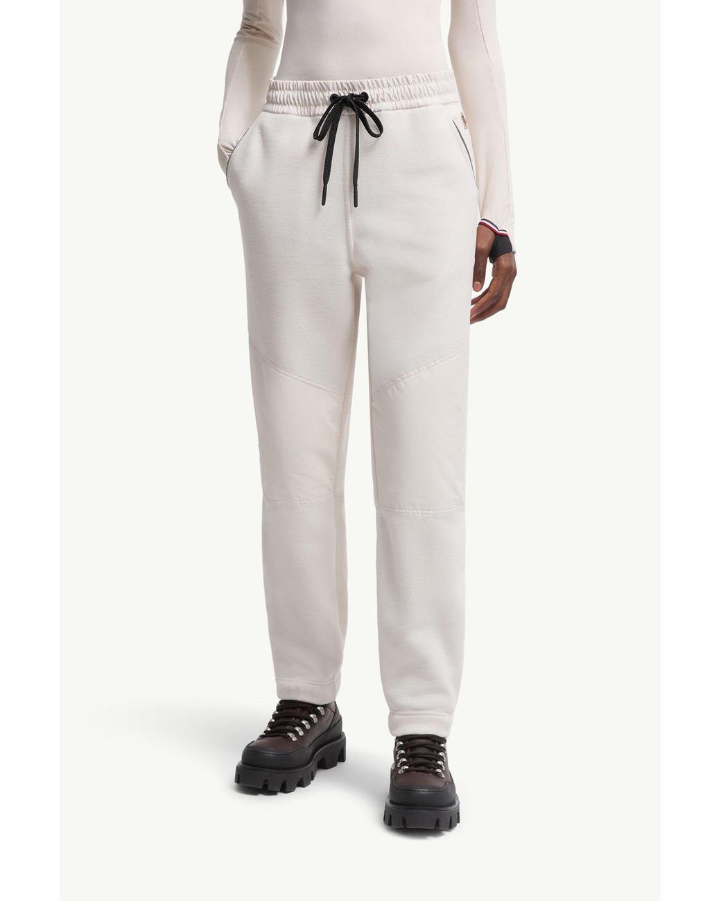 Moncler White Grenoble Polartec Drawstring Track Pants