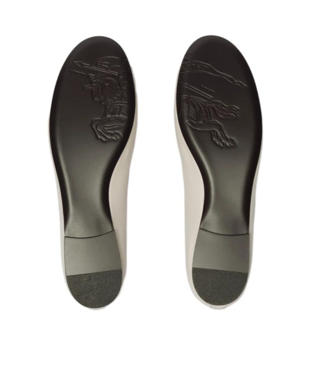 Burberry Natural Robin Check-Trim Ballet Flats