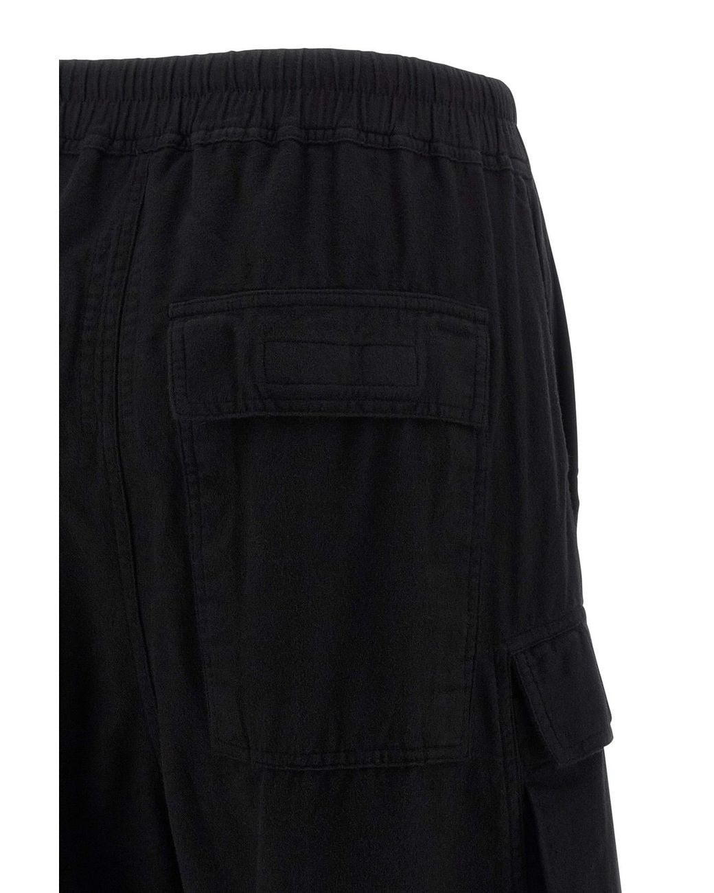 Rick Owens Black Pocket Detailed Drawstring Pants